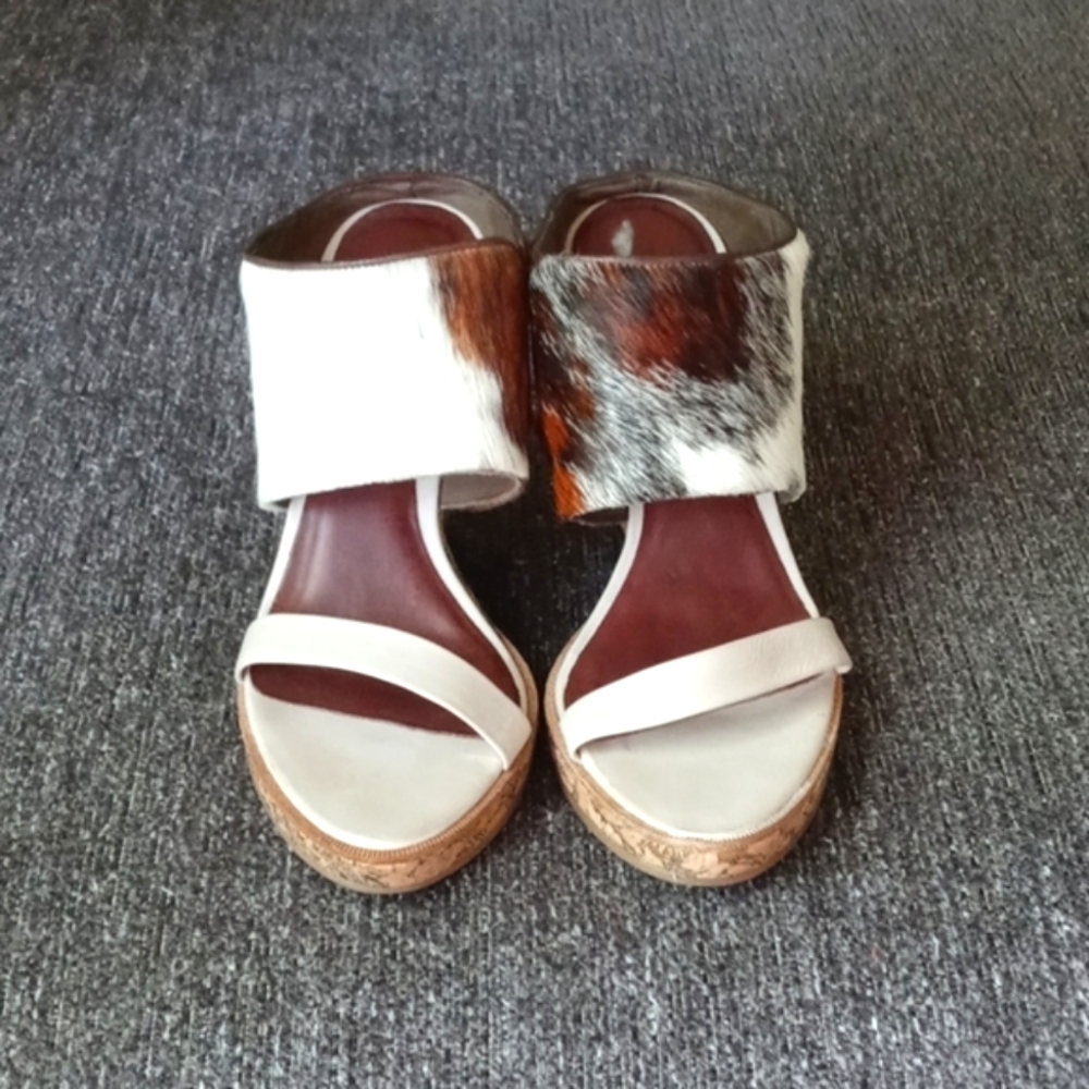 🆕 🍁All Saints Spitafields🍁 - Calf Hair Cork Wedge - Picture 3 of 12